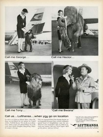 19 anuncios reales de la era Mad Men Lufthansa